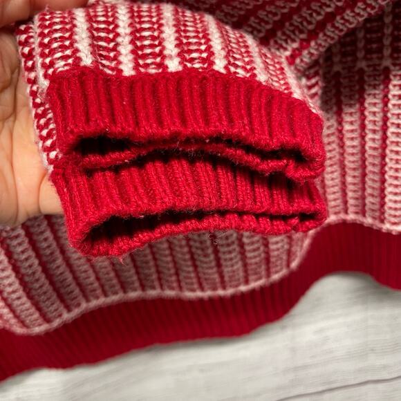 Talbots Factory Red Heavy Cable Knit Sweater Size L - Picture 6 of 9